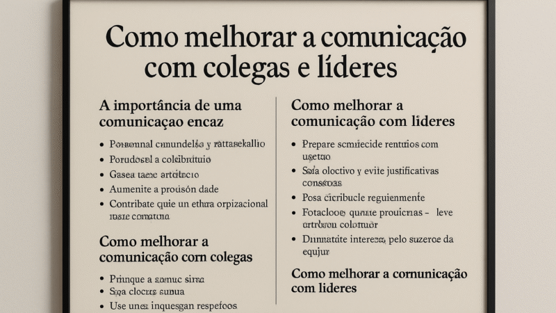 Como melhorar a comunicação com colegas e líderes